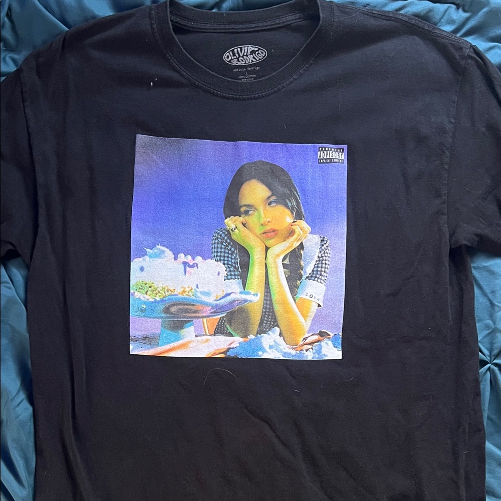 Black Graphic T-Shirt with Album Art